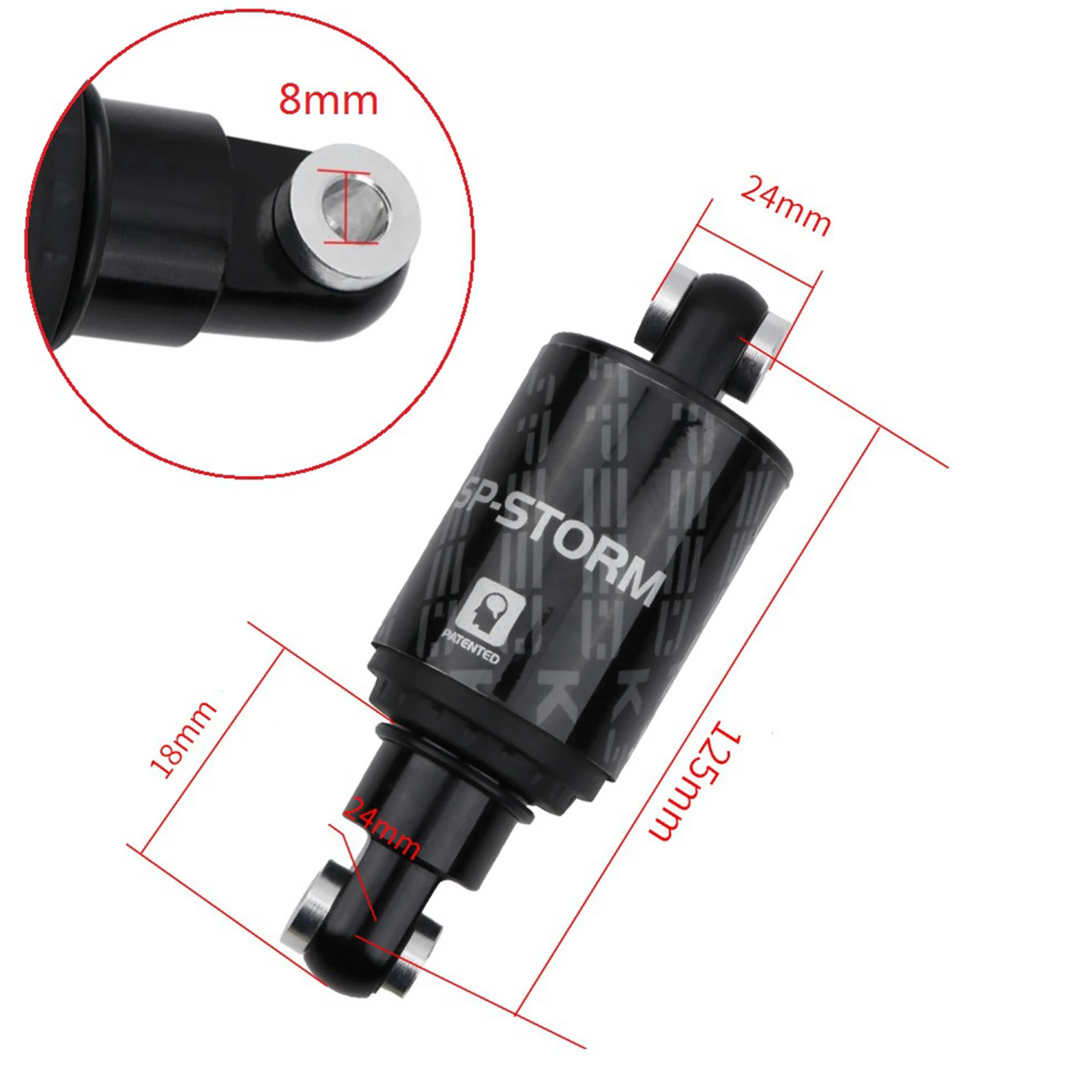 Rear Shock Deluxe Mountain Bike Air 125x18mm Oil Pressure 
Rear Shock Deluxe Mountain Bike Air 125x18mm Oil Pressure