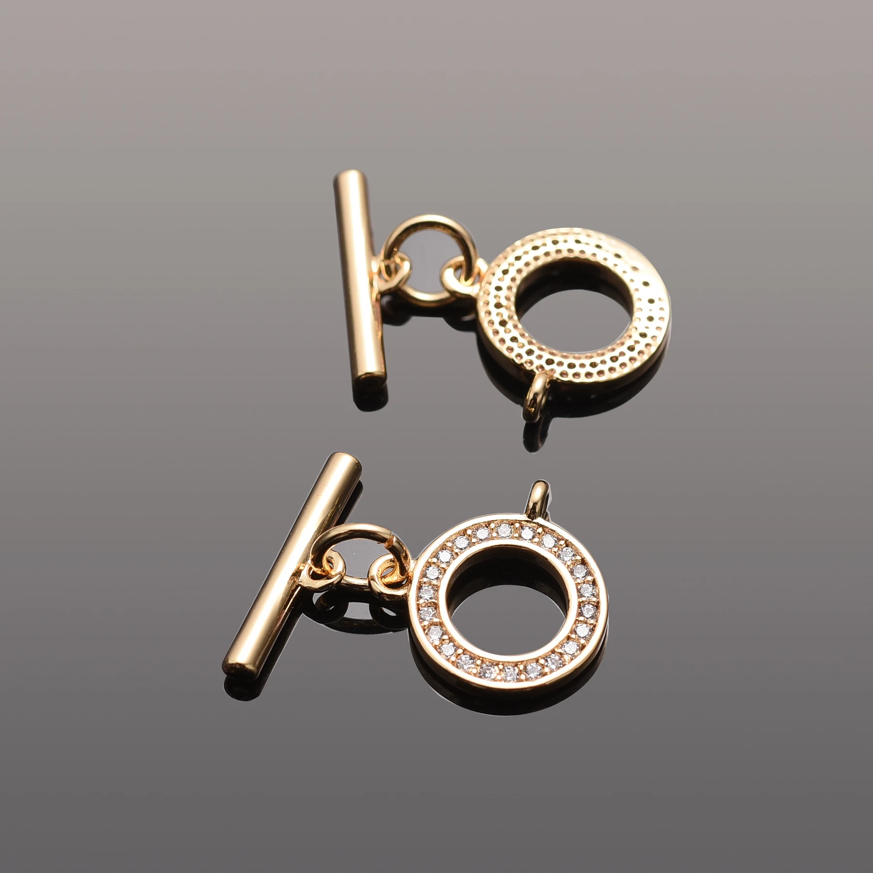 3PC Rhinestones 18K Gold Plated Toggle Clasp Connector for Bracelet Necklace Jewelry Making Supplies OT Clasp Pendant with Ring
3PC Rhinestones 18K Gold Plated Toggle Clasp Connector for Bracelet Necklace Jewelry Making Supplies OT Clasp Pendant with Ring