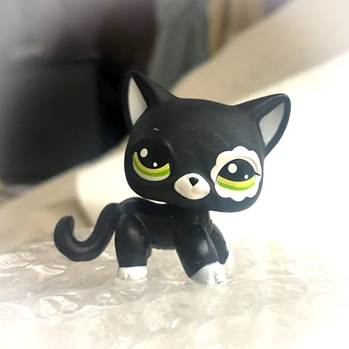 

FGHGF Pet shop Black cat Collection Figure Collie Seals Animals Loose Cute Kid Toys Figure Y20081501