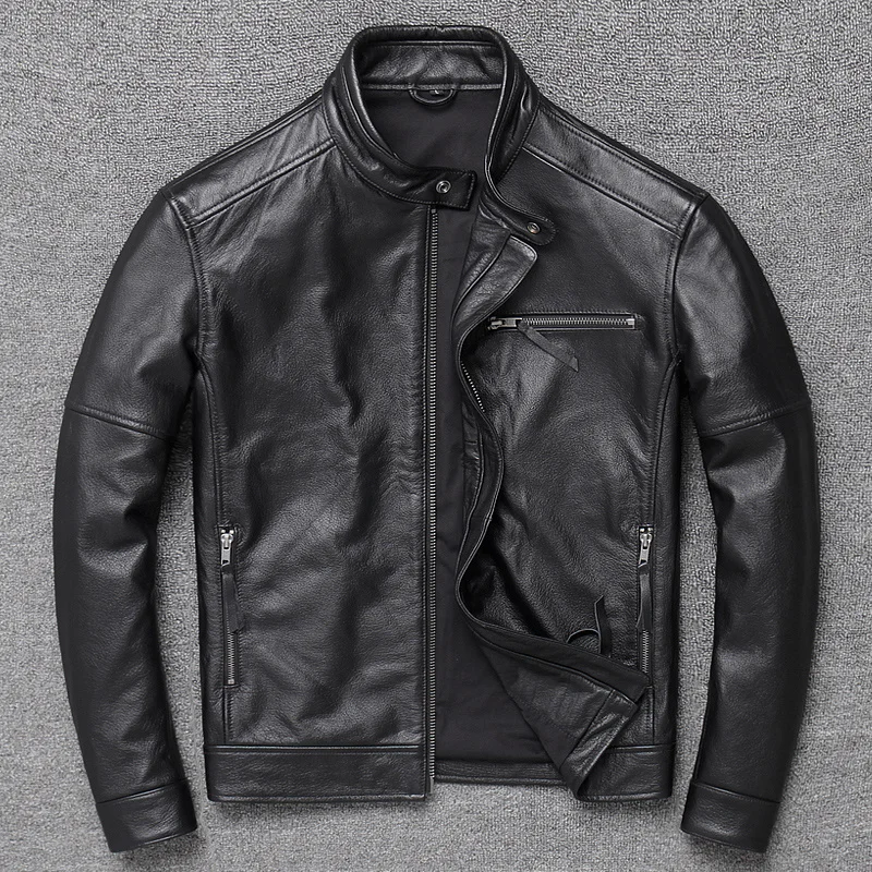 High Quality Real Genuine Leather Jacket Men Short Casual Cowhide Coat Motorcycle Jacket Mens Clothing Chaqueta Hombre WPY2483
High Quality Real Genuine Leather Jacket Men Short Casual Cowhide Coat Motorcycle Jacket Mens Clothing Chaqueta Hombre WPY2483