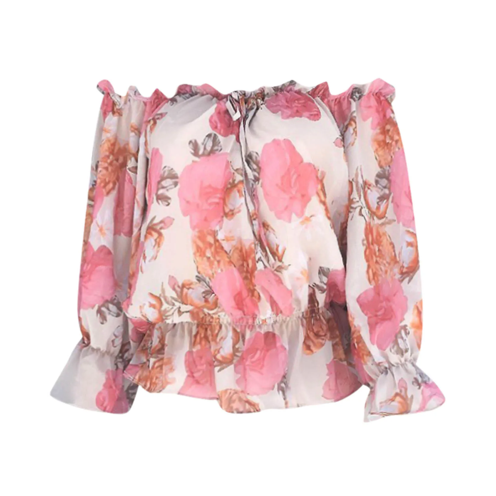 Fashion Floral Print Blouse Pullover Ladies Blouses Spring Long Sleeve Vintage Printed Casual Loose One-neck Tops
Fashion Floral Print Blouse Pullover Ladies Blouses Spring Long Sleeve Vintage Printed Casual Loose One-neck Tops