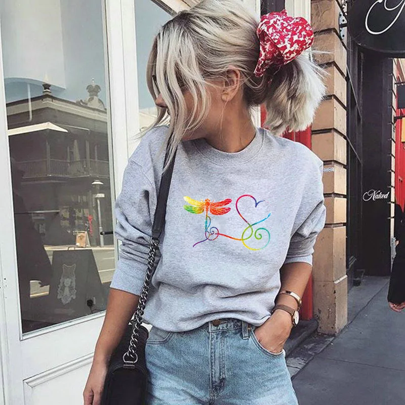 Women Hoodie Colorful dragonfly Printed Hoodies Women Fleece Long Sleeve O Neck Loose Sweatshirt Girls Pullovers Winter
Women Hoodie Colorful dragonfly Printed Hoodies Women Fleece Long Sleeve O Neck Loose Sweatshirt Girls Pullovers Winter