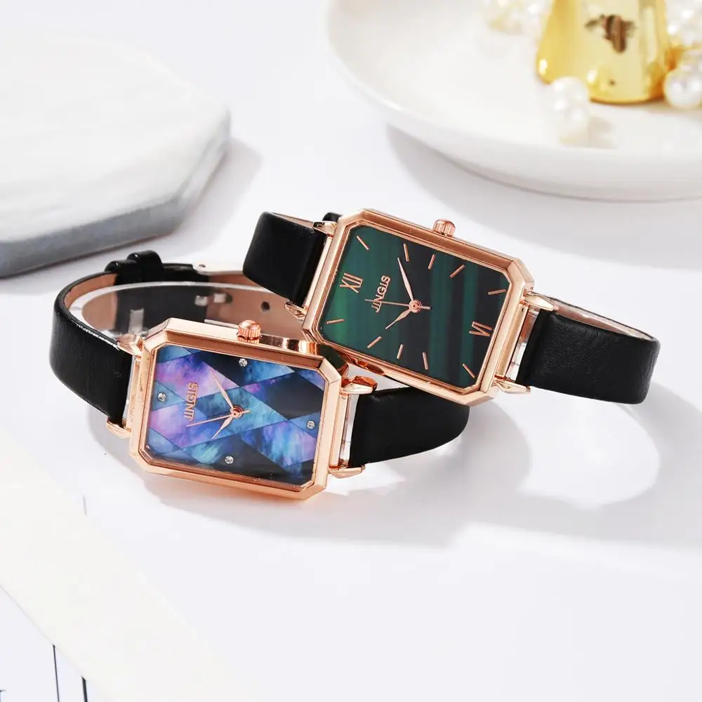 Casual Women Romantic Rectangular Dial Wrist Watch Leather Rhinestone Designer Ladies Clock Simple Dress Gfit Montre Femme
Casual Women Romantic Rectangular Dial Wrist Watch Leather Rhinestone Designer Ladies Clock Simple Dress Gfit Montre Femme