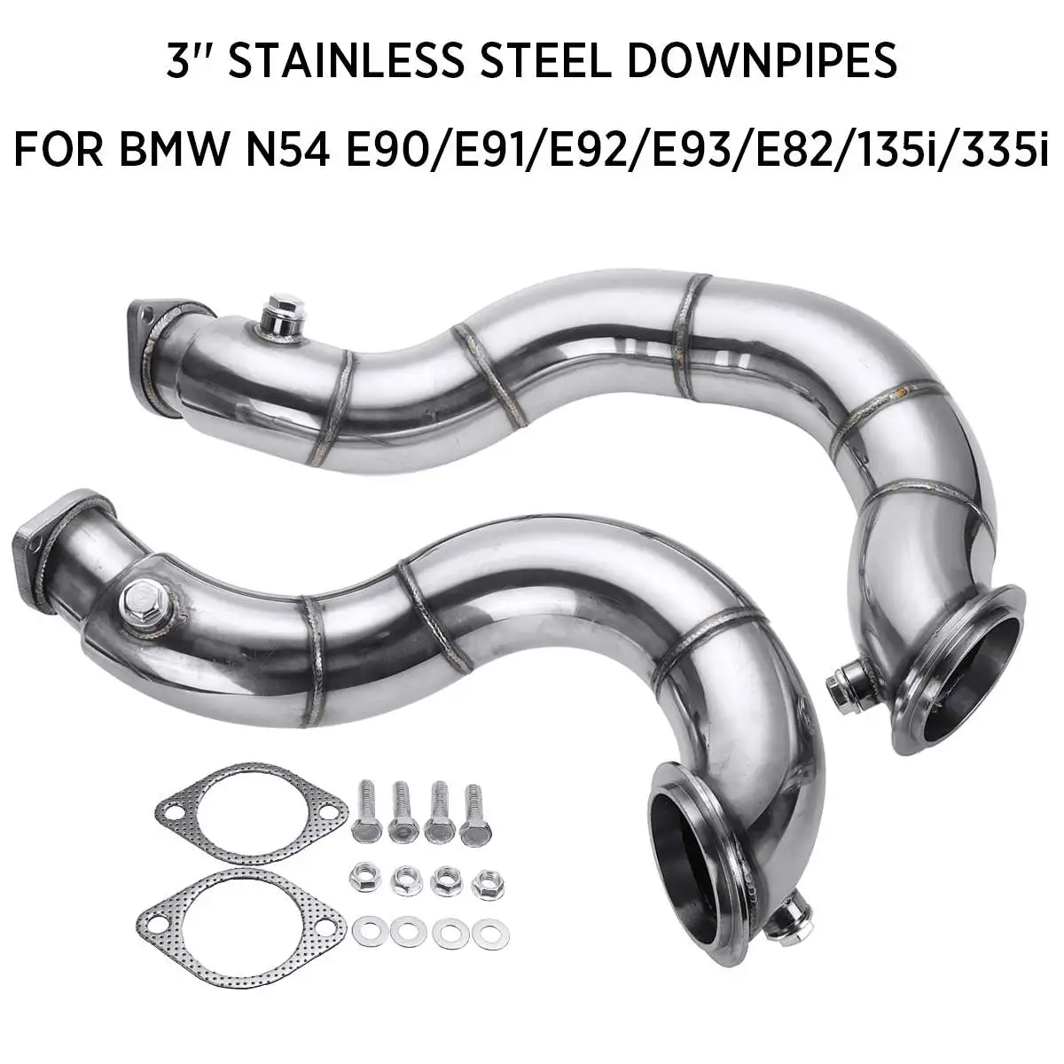 3'' Exhaust Catless Turbo Exhaust Pipe Twin Downpipe For BMW 135i 335i Z4 N54 E82 E87 E81 E90 E91 E92 2007-2012
3'' Exhaust Catless Turbo Exhaust Pipe Twin Downpipe For BMW 135i 335i Z4 N54 E82 E87 E81 E90 E91 E92 2007-2012