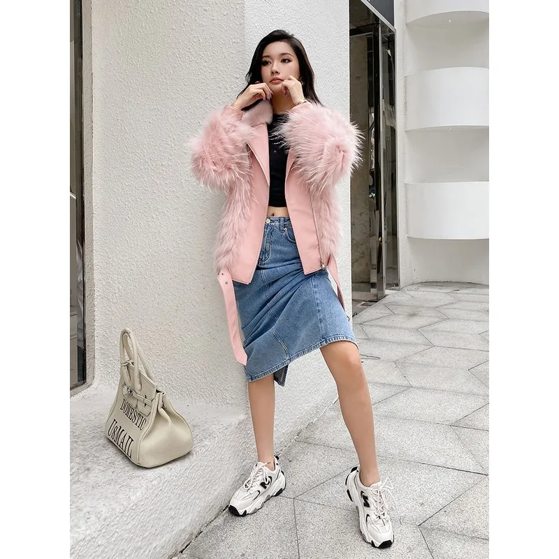 2020 Fxfurs Fashion Outwear New Young Sheepskin Motorcycle Winter Mink Collar White Natural Raccoon Fox Fur Coat for Women
2020 Fxfurs Fashion Outwear New Young Sheepskin Motorcycle Winter Mink Collar White Natural Raccoon Fox Fur Coat for Women