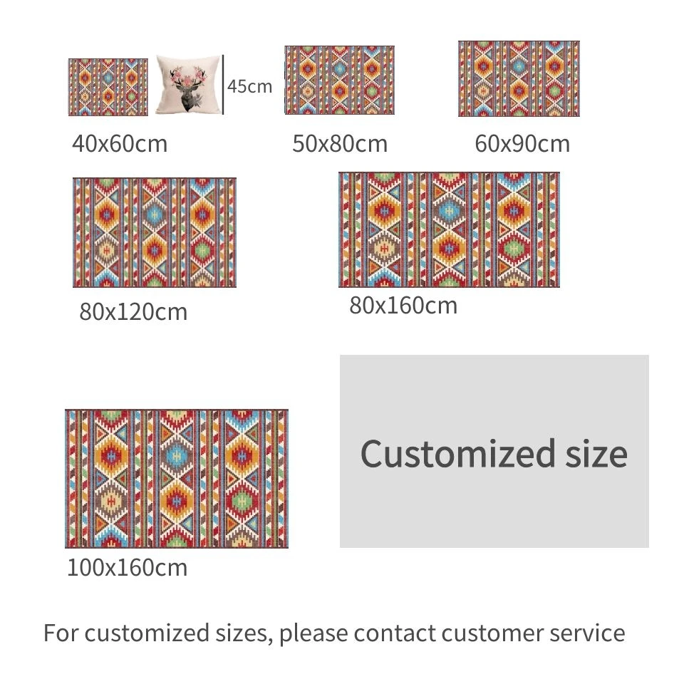 Ethnic Style Colorful Geometric Rug For Living Room Simple Carpet For Bedroom Coffee Table Mat Bedside Carpet Floor Mat Kitchen 
Ethnic Style Colorful Geometric Rug For Living Room Simple Carpet For Bedroom Coffee Table Mat Bedside Carpet Floor Mat Kitchen