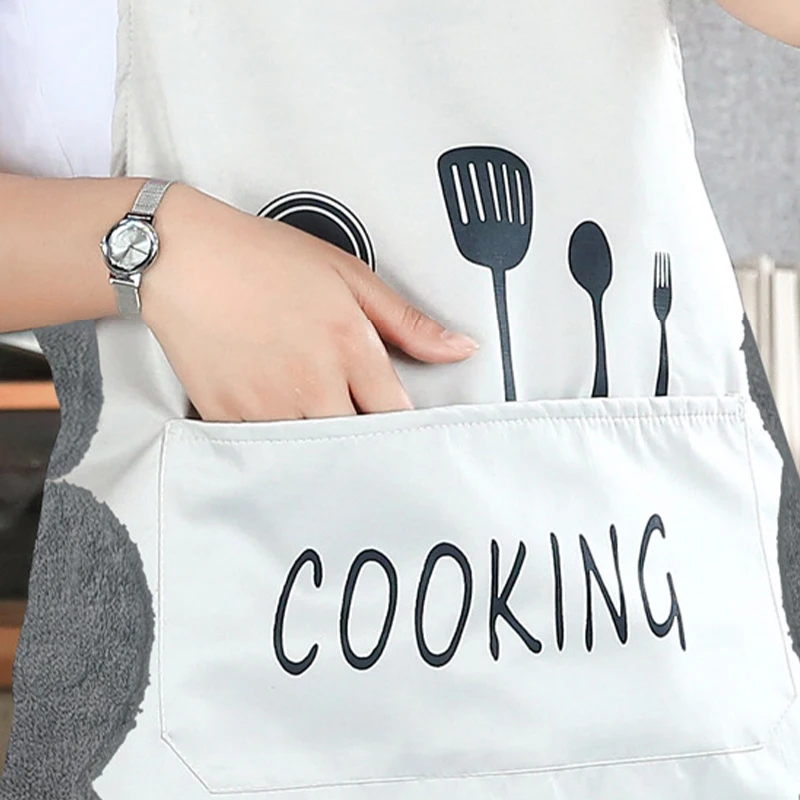 Apron Wipe Hands Home Waterproof And Oil Proof Adult Apron Cute Fashion Kitchen Smock Men And Women Home Work Clothes
Apron Wipe Hands Home Waterproof And Oil Proof Adult Apron Cute Fashion Kitchen Smock Men And Women Home Work Clothes