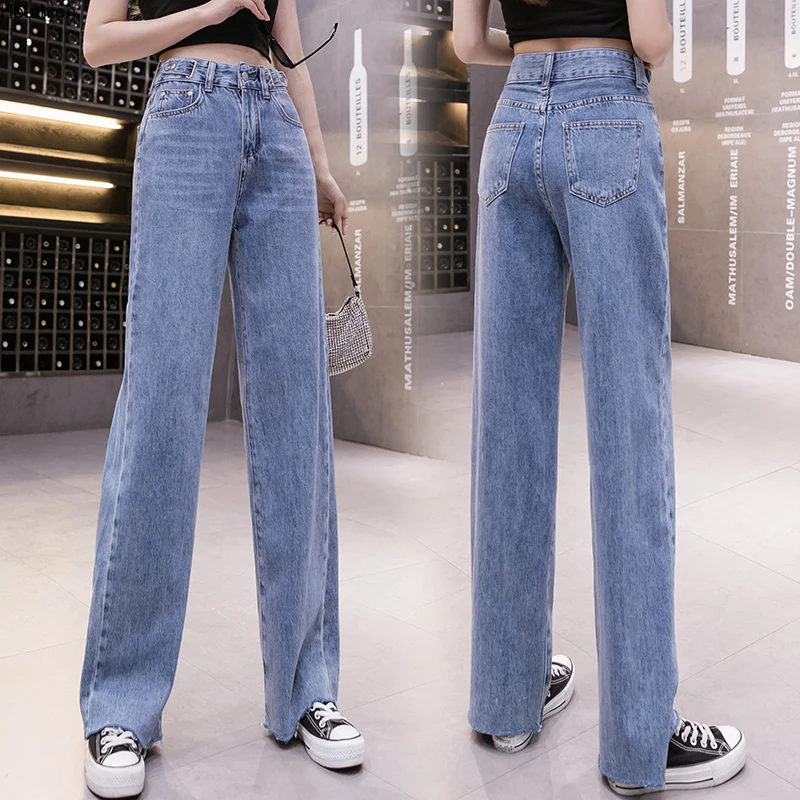 Houthion New High Waist Women's Denim Jeans Fashion Summer Korean Casual Thin Pants Solid Color Wide Leg Pocket
Houthion New High Waist Women's Denim Jeans Fashion Summer Korean Casual Thin Pants Solid Color Wide Leg Pocket