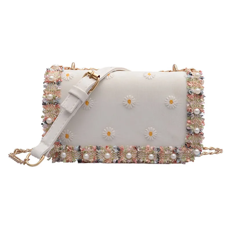 Crossbody Bags For Women Luxury Chain Korean Small Square Shoulder Bag Women Leather Fashion Beading Embroidery Women's Handbag
Crossbody Bags For Women Luxury Chain Korean Small Square Shoulder Bag Women Leather Fashion Beading Embroidery Women's Handbag