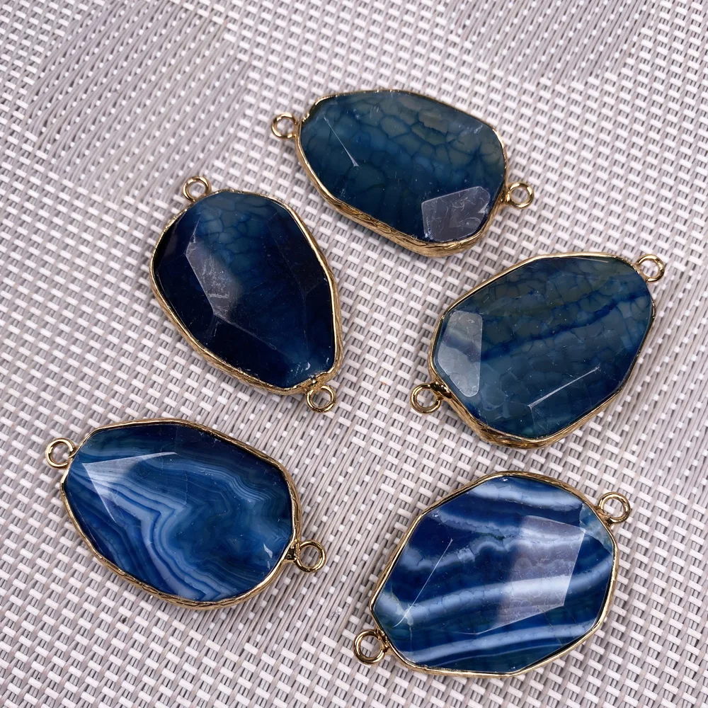 1PC Irregular Faceted Natural Agates Stone Charms Connector Pendants for Jewelry DIY Nacklace Bracelets 23x40mm
1PC Irregular Faceted Natural Agates Stone Charms Connector Pendants for Jewelry DIY Nacklace Bracelets 23x40mm