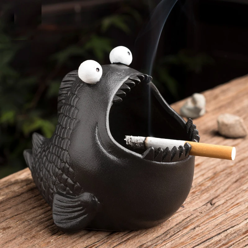 Animal Ceramic Ashtray Piranha Desktop Office Decoration Household Windproof and Fly Ash Car Small Ashtray Smoking Accessories
Animal Ceramic Ashtray Piranha Desktop Office Decoration Household Windproof and Fly Ash Car Small Ashtray Smoking Accessories