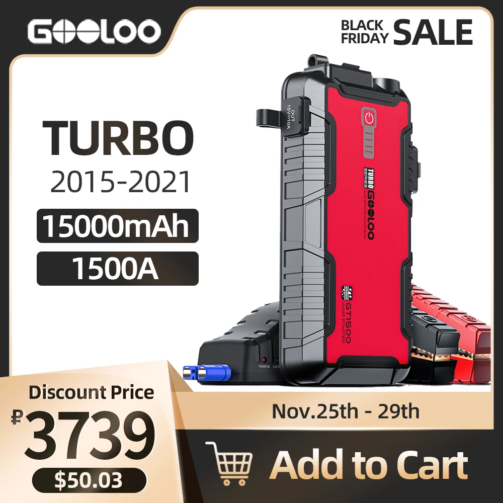 GOOLOO 12V Charger External Battery Booster Car Jump Starter Car Battery Portable Power Bank Automotive Starting Auxiliary
GOOLOO 12V Charger External Battery Booster Car Jump Starter Car Battery Portable Power Bank Automotive Starting Auxiliary