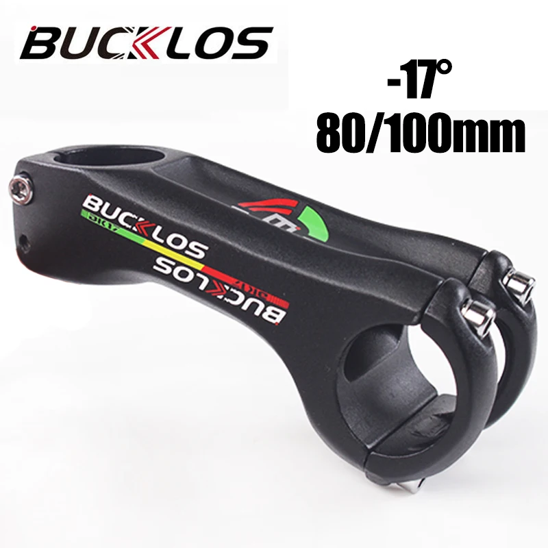 BUCKLOS Bicycle stem road 17 Degree MTB Stem lightweight aluminum alloy stems 80MM 100MM 31.8mm bike Handlebar Parts
BUCKLOS Bicycle stem road 17 Degree MTB Stem lightweight aluminum alloy stems 80MM 100MM 31.8mm bike Handlebar Parts
