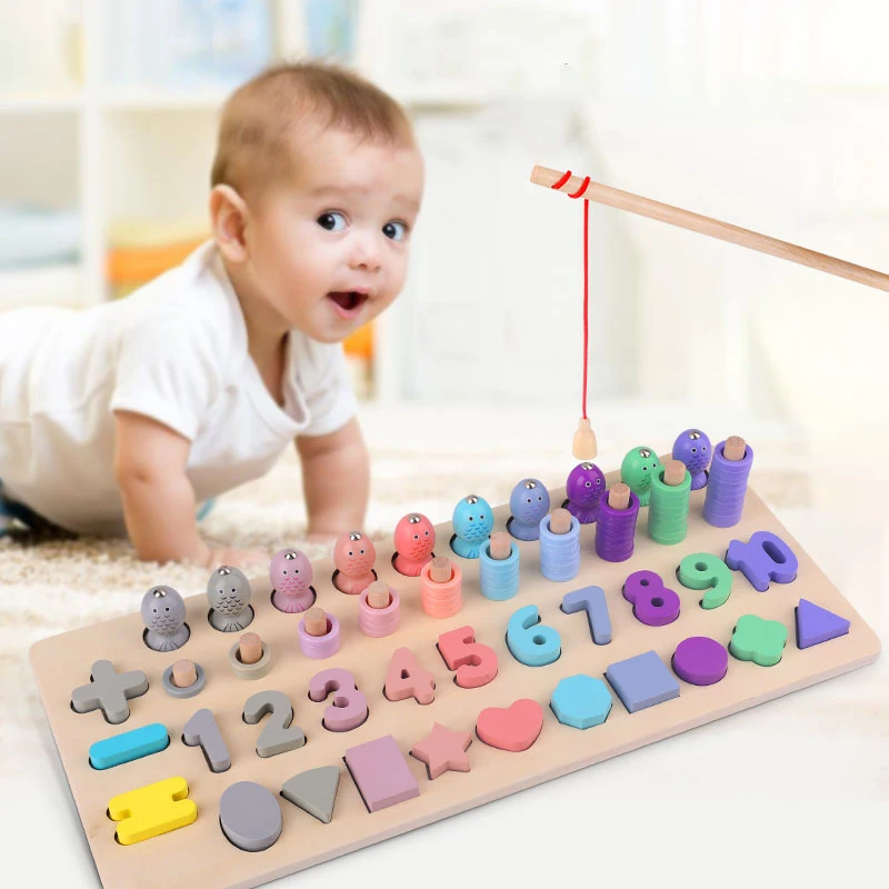 Обучающие деревянные игрушки Монтессори Детская плотная доска математическая
