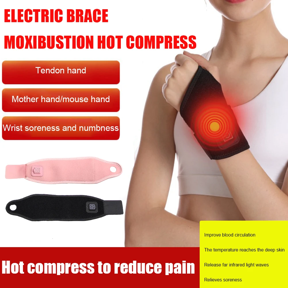Electric Heating Wrist Brace Carpal Joint Protection Support Adjustable Wrist Hot Compress Wrap Pain Relief Arthritis Tendinitis
Electric Heating Wrist Brace Carpal Joint Protection Support Adjustable Wrist Hot Compress Wrap Pain Relief Arthritis Tendinitis