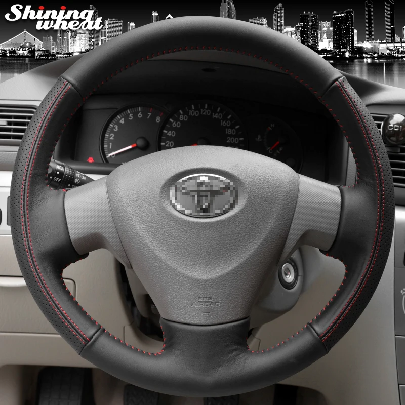 Black Genuine leather Car Steering Wheel Cover for Toyota Corolla 2009-2013 Matrix 2009-2010 Toyota Corolla EX Auris 2007-2009
Black Genuine leather Car Steering Wheel Cover for Toyota Corolla 2009-2013 Matrix 2009-2010 Toyota Corolla EX Auris 2007-2009