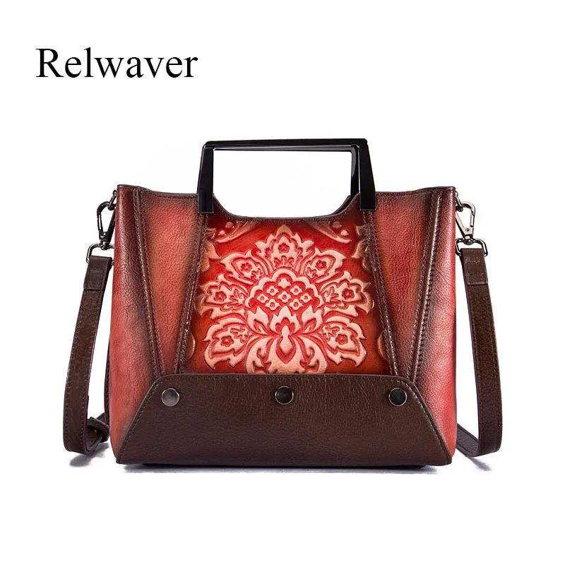Chinese style cow leather handbag genuine leather embossing flower patchwork shoulder bag vintage hand brushing color hand bag
Chinese style cow leather handbag genuine leather embossing flower patchwork shoulder bag vintage hand brushing color hand bag