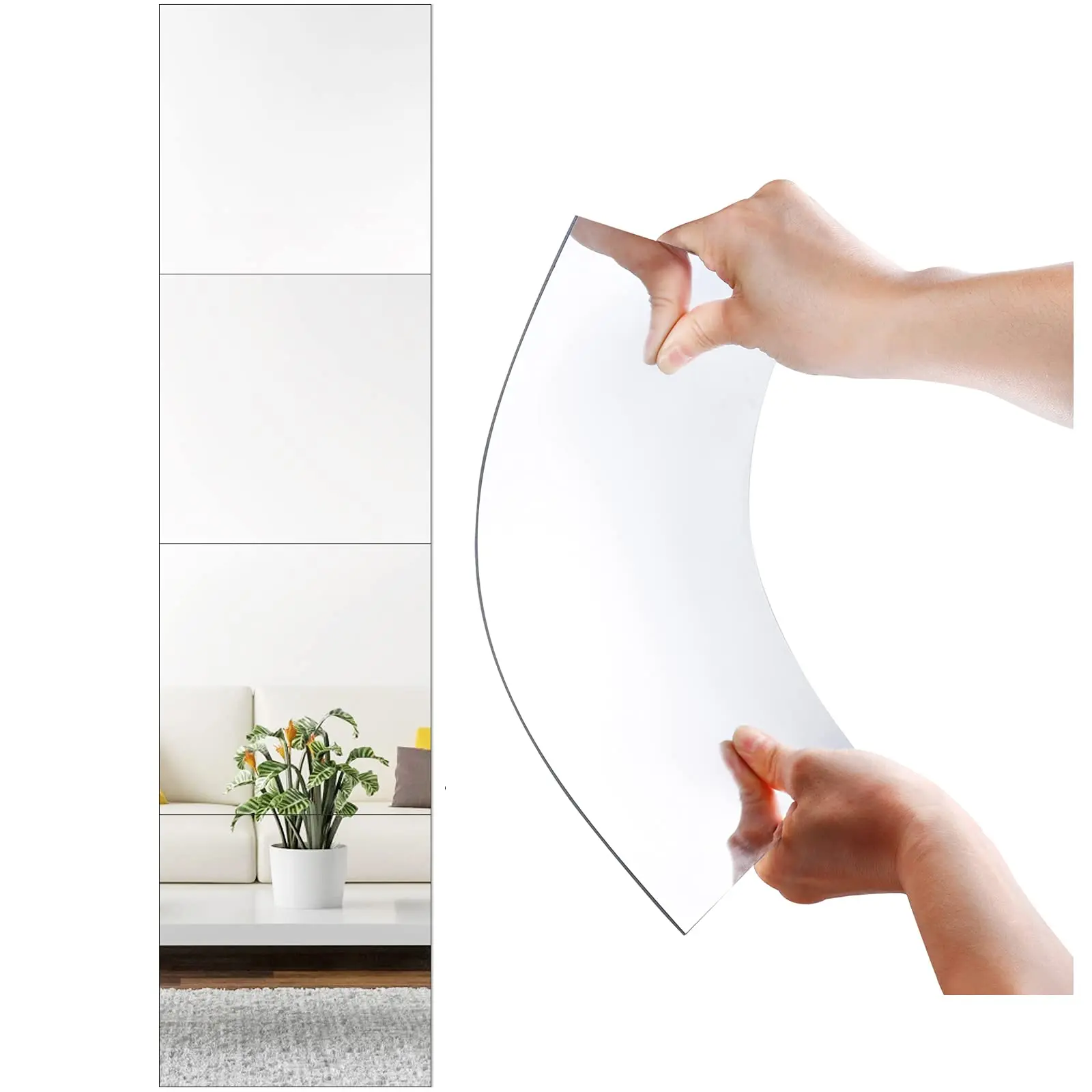 12 Inch 4 Pieces Acrylic Mirror Tile Square Mirror Wall Sticker Removable Mirror Wall Sticker Wall Decoration Suitable for Home
12 Inch 4 Pieces Acrylic Mirror Tile Square Mirror Wall Sticker Removable Mirror Wall Sticker Wall Decoration Suitable for Home