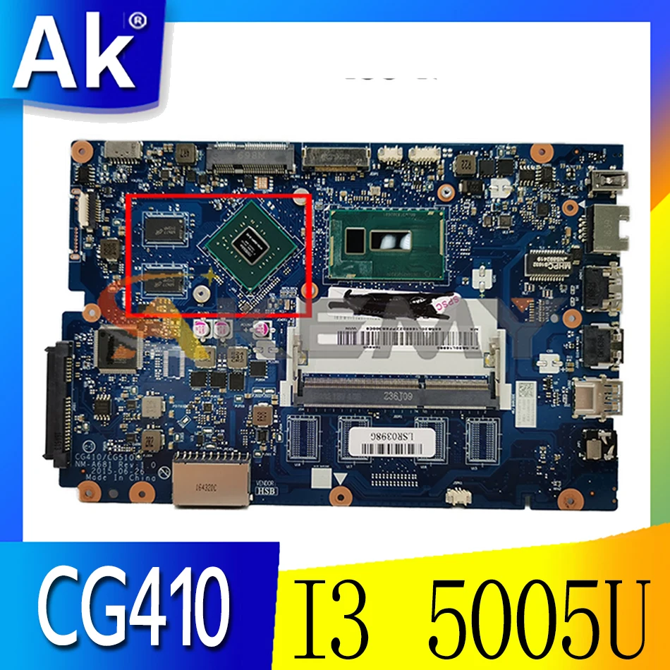 Akemy CG410/CG510 NM-A681 Motherboard For Lenovo 100-15IBD B50-50 Laptop Motherboard CPU I3 5005U GT920M DDR3 100% Test Work
Akemy CG410/CG510 NM-A681 Motherboard For Lenovo 100-15IBD B50-50 Laptop Motherboard CPU I3 5005U GT920M DDR3 100% Test Work