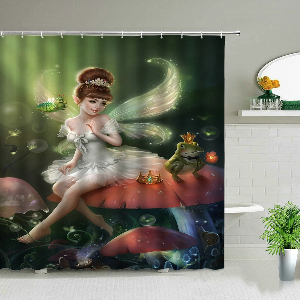 Beautiful Elves Girl Cartoons Shower Curtain Fantasy Forest Sexy Woman Bathroom Decor Mushroom Flower Backdrop Hanging Curtains
Beautiful Elves Girl Cartoons Shower Curtain Fantasy Forest Sexy Woman Bathroom Decor Mushroom Flower Backdrop Hanging Curtains