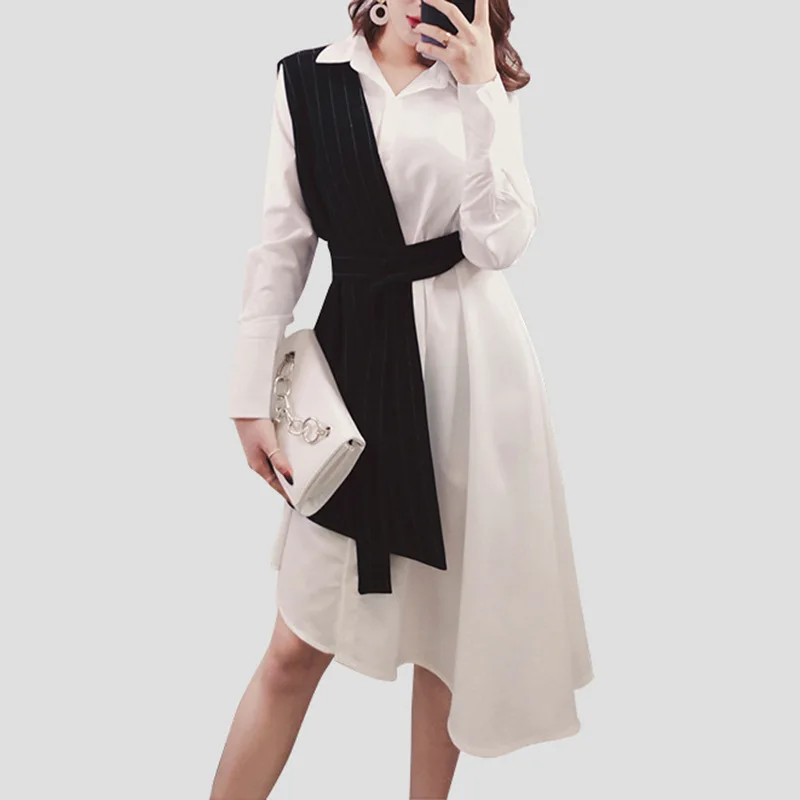 XUXI Women 2021 Spring Autumn Irregular Shirt MINI Dress With Small Shawl And Tie Waist Fashion Long Sleeve Skirt E1401
XUXI Women 2021 Spring Autumn Irregular Shirt MINI Dress With Small Shawl And Tie Waist Fashion Long Sleeve Skirt E1401