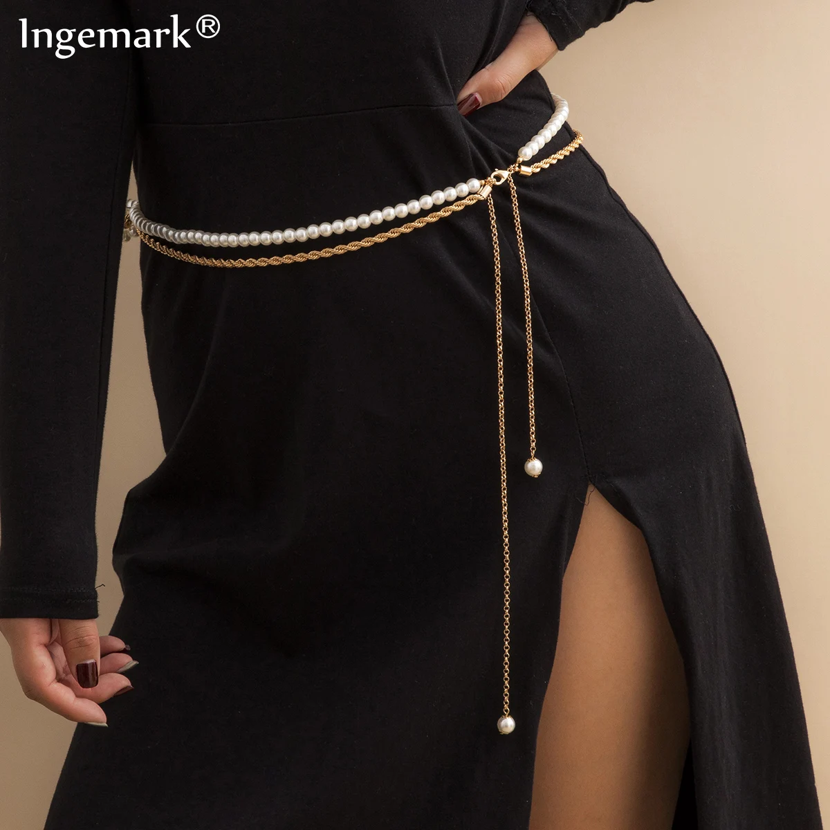 Punk Imitation Pearl Metal Belts Women Vintage High Waist Chain Waist Belt Gothic Tassel Gold Color Pendant Female Body Jewelry
Punk Imitation Pearl Metal Belts Women Vintage High Waist Chain Waist Belt Gothic Tassel Gold Color Pendant Female Body Jewelry