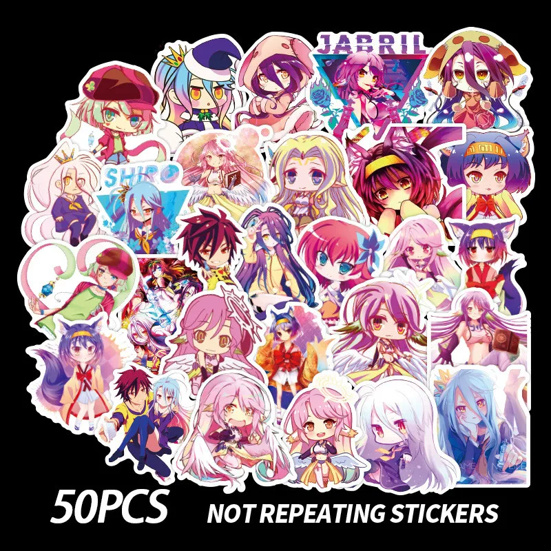 50pcs NO GAME NO LIFE Cartoon Stickers Toy Luggage PVC Waterproof Sticker Motorcycle and Luggage Notebook Sticker
50pcs NO GAME NO LIFE Cartoon Stickers Toy Luggage PVC Waterproof Sticker Motorcycle and Luggage Notebook Sticker
