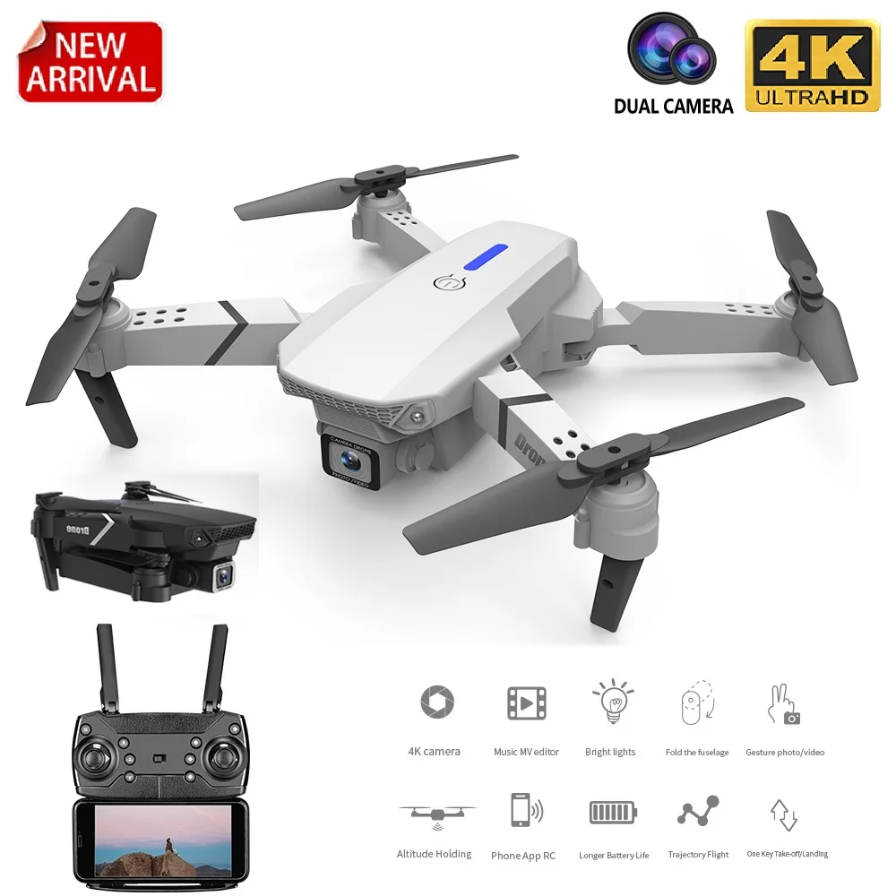 LSRC 2021 Новый E525 Радиоуправляемый Дрон с широкоугольным HD 4K 1080P двойная камера