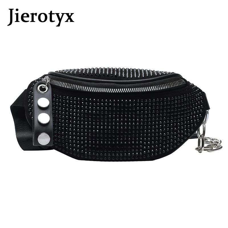 JIEROTYX Fashion Rhinestones Women Bag Waist Bag Fanny Packs Chest Waist Pack Travel Casual Female Chain Strap Punk Belt Bag
JIEROTYX Fashion Rhinestones Women Bag Waist Bag Fanny Packs Chest Waist Pack Travel Casual Female Chain Strap Punk Belt Bag