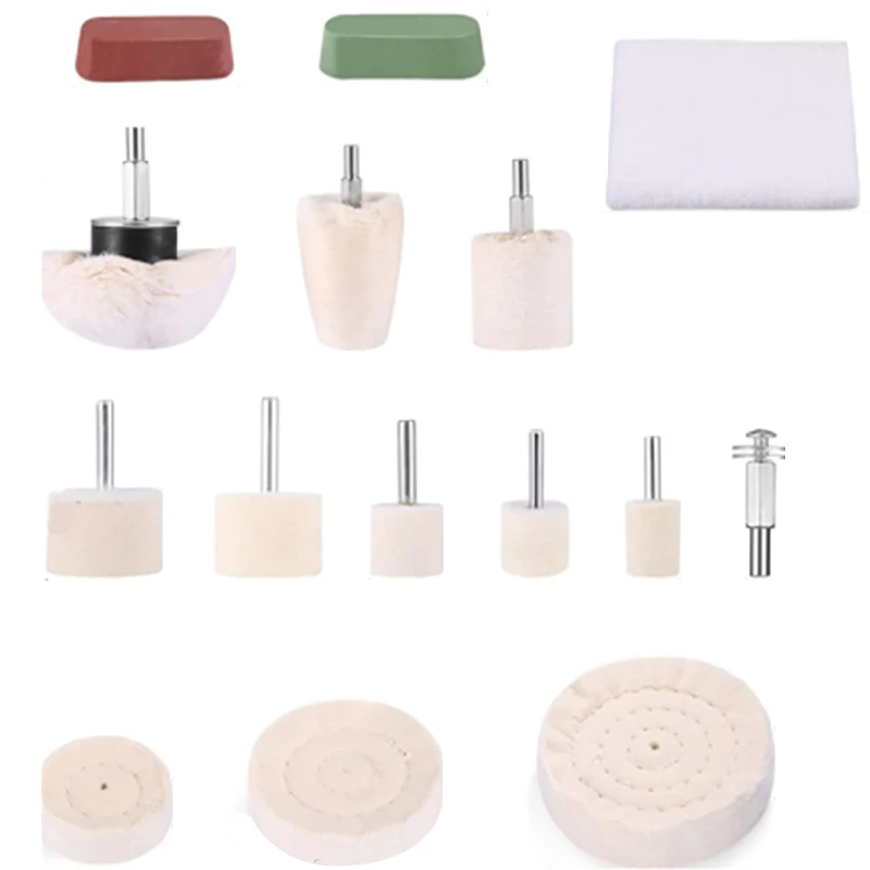 15Pcs Buffing Pad Polishing Wheel Kit ,With Compound Polishing Buffing Pad for Car Aluminum Stainless Steel Polishing
15Pcs Buffing Pad Polishing Wheel Kit ,With Compound Polishing Buffing Pad for Car Aluminum Stainless Steel Polishing