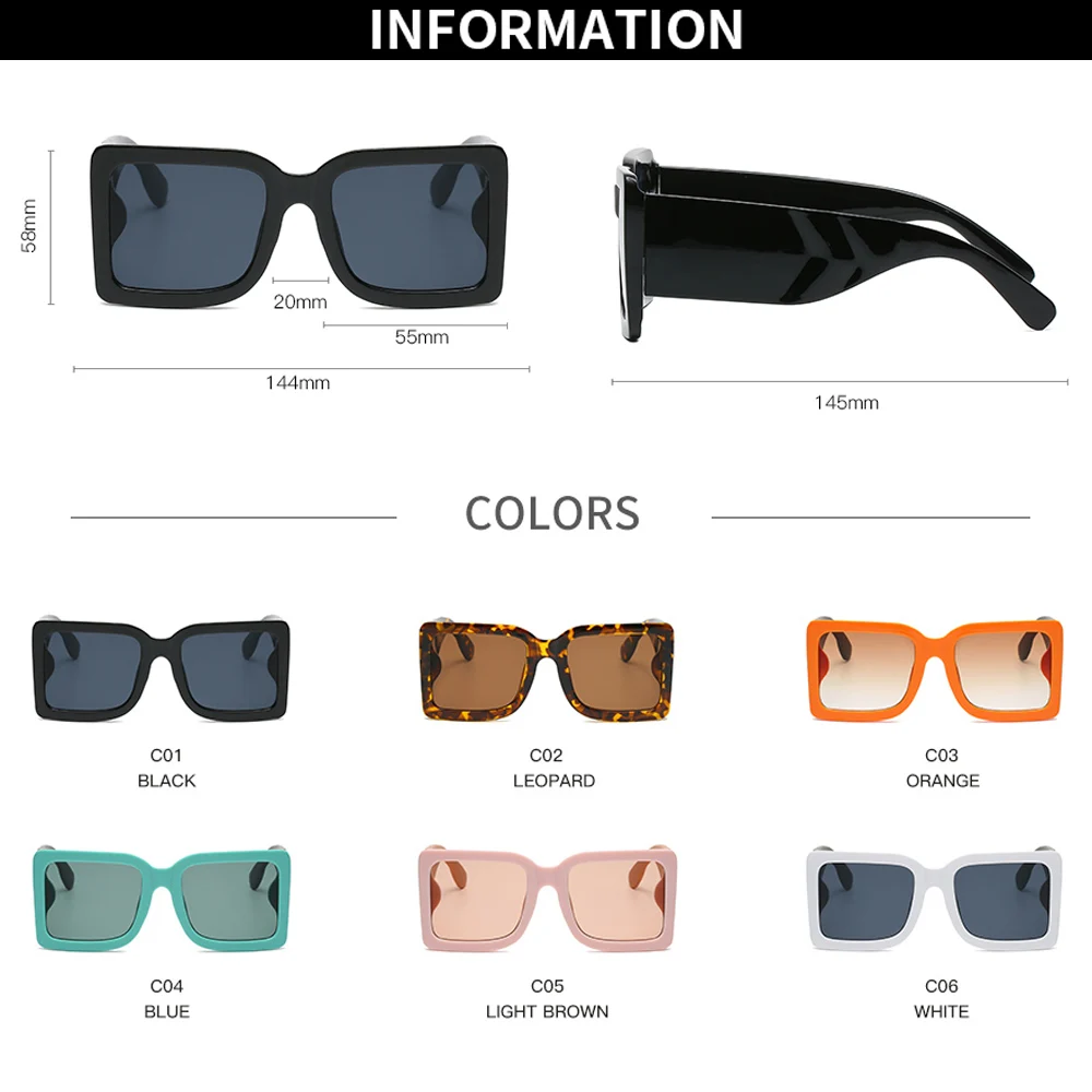 Square Oversized Sunglasses Women Luxury Shiny Sun Glasses Female Big Frame Vintage Eyewear UV400 Glasses for Lady
Square Oversized Sunglasses Women Luxury Shiny Sun Glasses Female Big Frame Vintage Eyewear UV400 Glasses for Lady