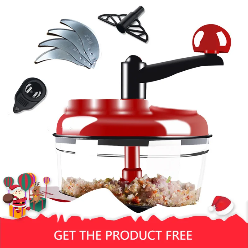 (Send 4 Blade) Meat Grinder Manual Shredder Multi-functional Chopper Vegetable-cutting Machine Household Vegetable Cutter Creati
(Send 4 Blade) Meat Grinder Manual Shredder Multi-functional Chopper Vegetable-cutting Machine Household Vegetable Cutter Creati