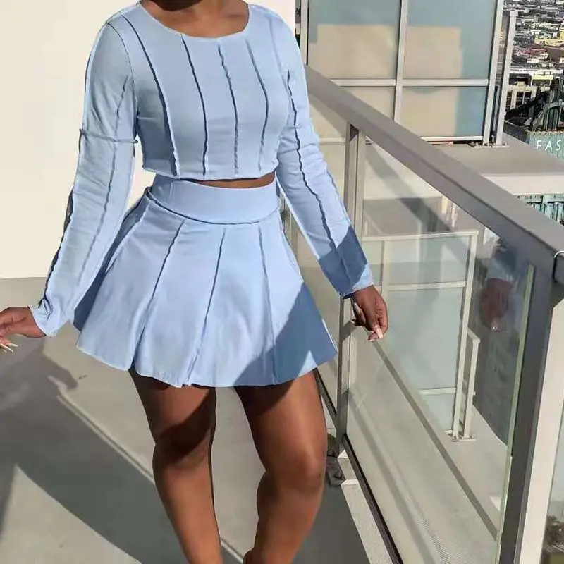 Spliced Two Piece Jk Set Long Sleeve Blouse High Waist Uniform Skirt Suit for Women Fashion Fall Streetwear Clothes
Spliced Two Piece Jk Set Long Sleeve Blouse High Waist Uniform Skirt Suit for Women Fashion Fall Streetwear Clothes