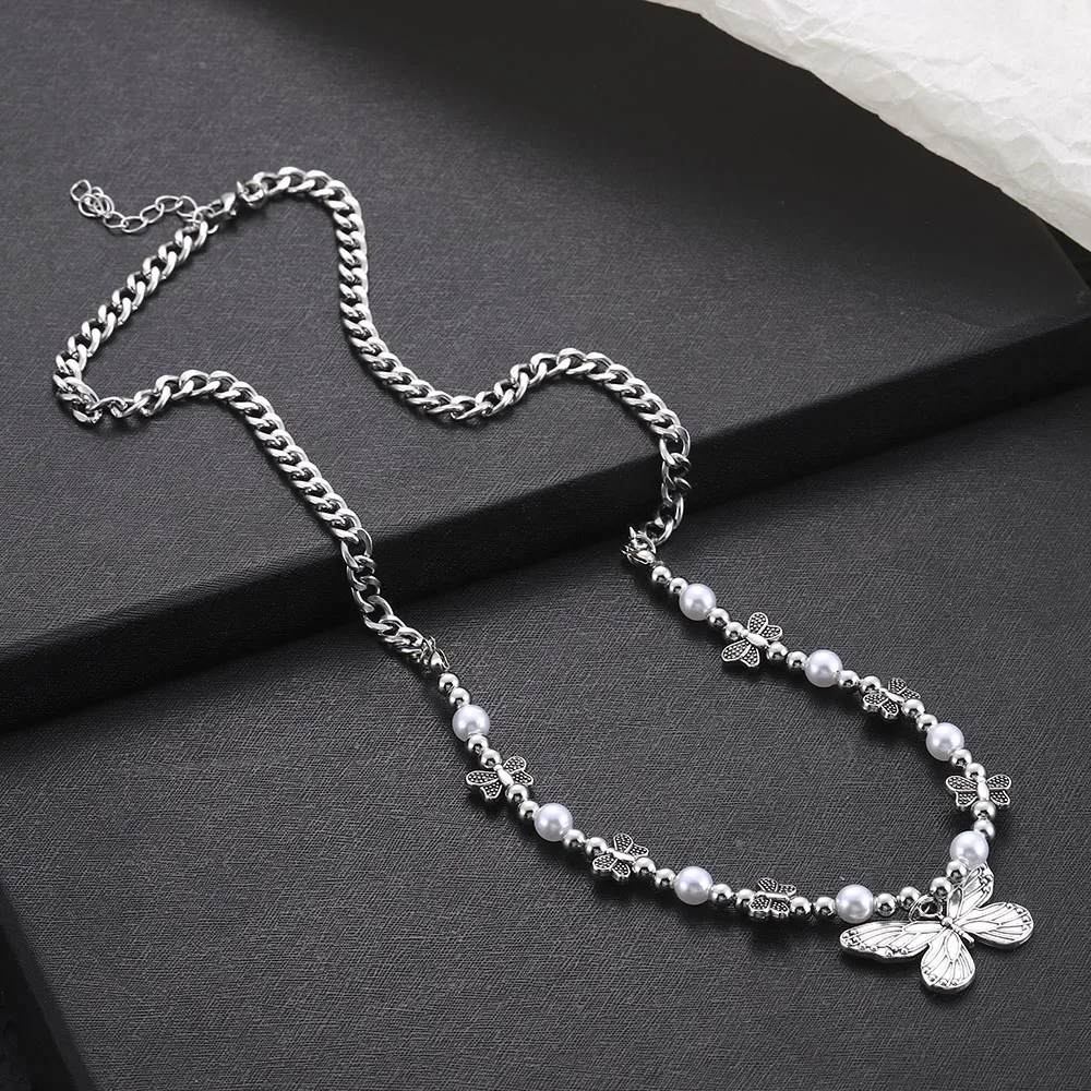 Hip Hop Butterfly Sun Necklace Pendant Pearl String Chain Women European Trend Jewelry Accessories 2021 New Fashion Accessories
Hip Hop Butterfly Sun Necklace Pendant Pearl String Chain Women European Trend Jewelry Accessories 2021 New Fashion Accessories