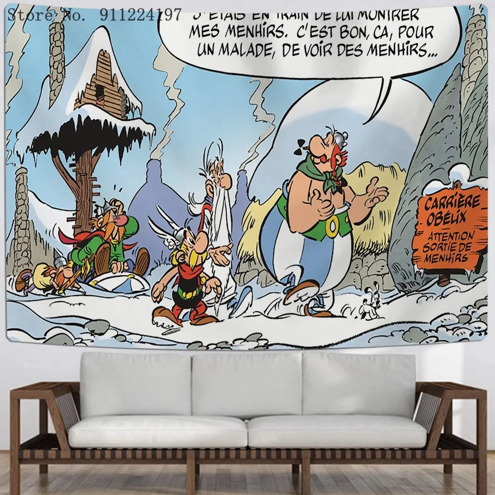 French comics Astérix le Gaulois Tapestry Wall Hanging 3D Print Cartoon Tapestries Wall Carpet Living Room Bedroom Home Decor
French comics Astérix le Gaulois Tapestry Wall Hanging 3D Print Cartoon Tapestries Wall Carpet Living Room Bedroom Home Decor