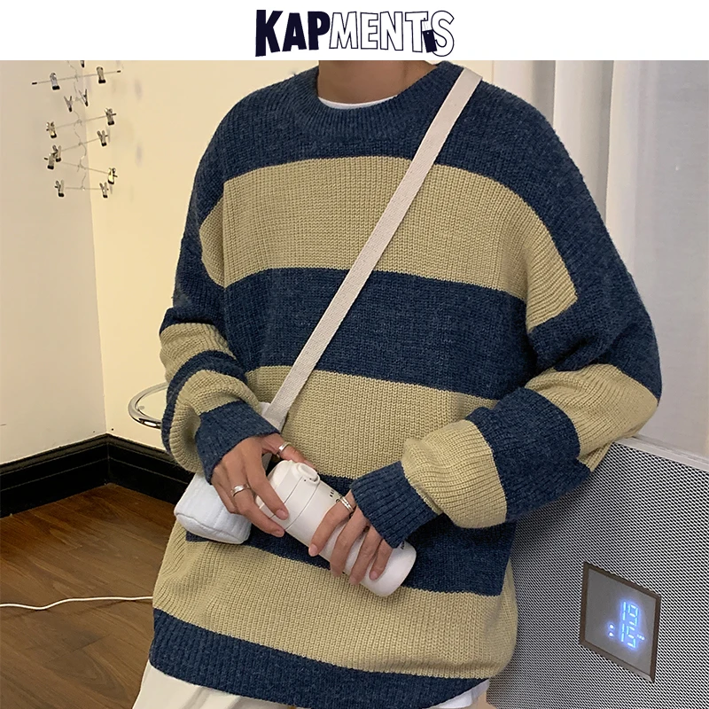 KAPMENTS Men Harajuku Patchwork Striped Sweater 2022 Mens Vintage Japanese Streetwear Pullovers Male Y2k Winter Korean Sweaters
KAPMENTS Men Harajuku Patchwork Striped Sweater 2022 Mens Vintage Japanese Streetwear Pullovers Male Y2k Winter Korean Sweaters