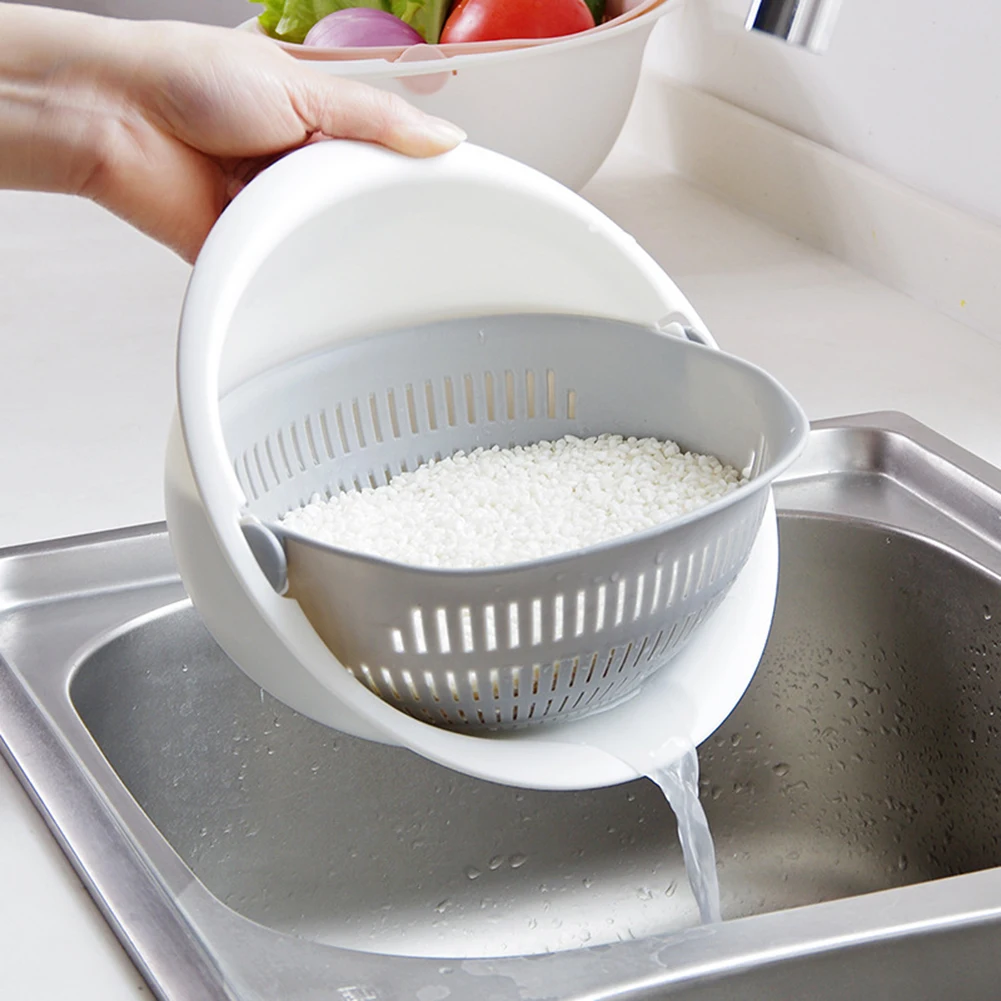Kitchen Silicone Double Drain Basket Bowl Washing Storage Basket Strainers Bowls Drainer Vegetable Cleaning Colander Tool
Kitchen Silicone Double Drain Basket Bowl Washing Storage Basket Strainers Bowls Drainer Vegetable Cleaning Colander Tool