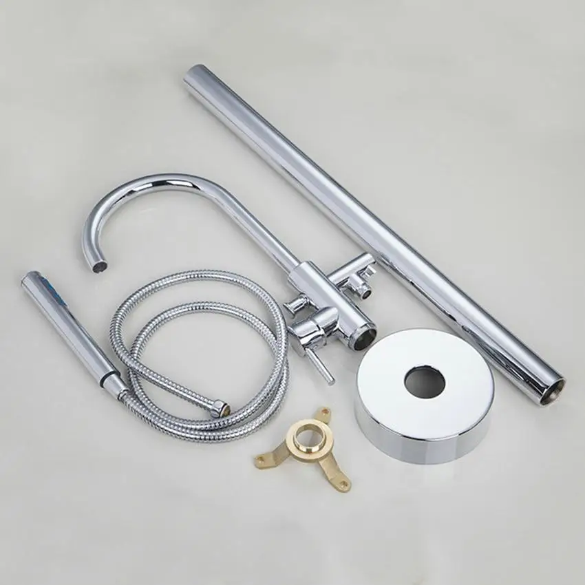 Floor Mount Hot Cold Water Chrome Swivel Spout Brass Body Hand Spray Shower Hose Bathtub Sink Torneira Mixer Tap Faucet
Floor Mount Hot Cold Water Chrome Swivel Spout Brass Body Hand Spray Shower Hose Bathtub Sink Torneira Mixer Tap Faucet