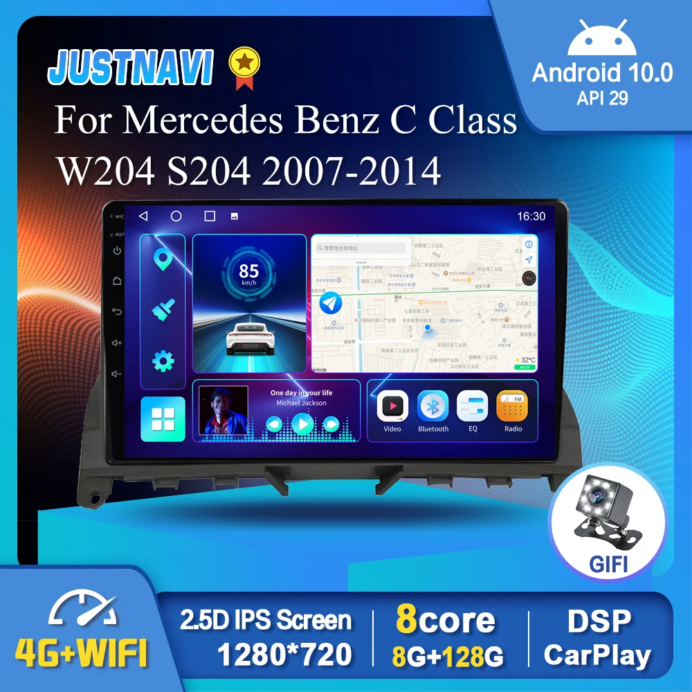 Автомобильный радиоприемник 4G WIFI для Mercedes Benz C Class W204 S204 2007-2014 мультимедийный видеоплеер Android 10,0 BT DSP Carplay Auto 8G 128G
Автомобильный радиоприемник 4G WIFI для Mercedes Benz C Class W204 S204 2007-2014 мультимедийный видеоплеер Android 10,0 BT DSP Carplay Auto 8G 128G