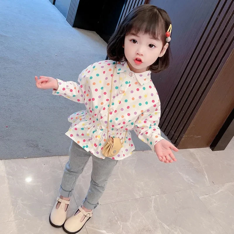 Autumn Kids Suit Girls Pants Set New Children's Polka Dot Shirt Jeans 2-Piece Baby Long Sleeve Top Pants Set Girls Outfit
Autumn Kids Suit Girls Pants Set New Children's Polka Dot Shirt Jeans 2-Piece Baby Long Sleeve Top Pants Set Girls Outfit