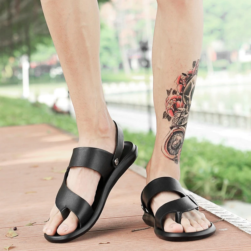 High Quality Summer Sandals Men Shoes Genuine Leather Antiskid Beach Shoes Male Luxury Brand Slippers Fashion Outdoor Flip Flops
High Quality Summer Sandals Men Shoes Genuine Leather Antiskid Beach Shoes Male Luxury Brand Slippers Fashion Outdoor Flip Flops