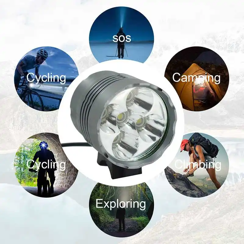 WasaFire 5* XML T6 LED Bicycle Light 6000LM Bike Front Lights Cycling Headight + 8.4V Charger +18650 9600mAh Battery Pack
WasaFire 5* XML T6 LED Bicycle Light 6000LM Bike Front Lights Cycling Headight + 8.4V Charger +18650 9600mAh Battery Pack