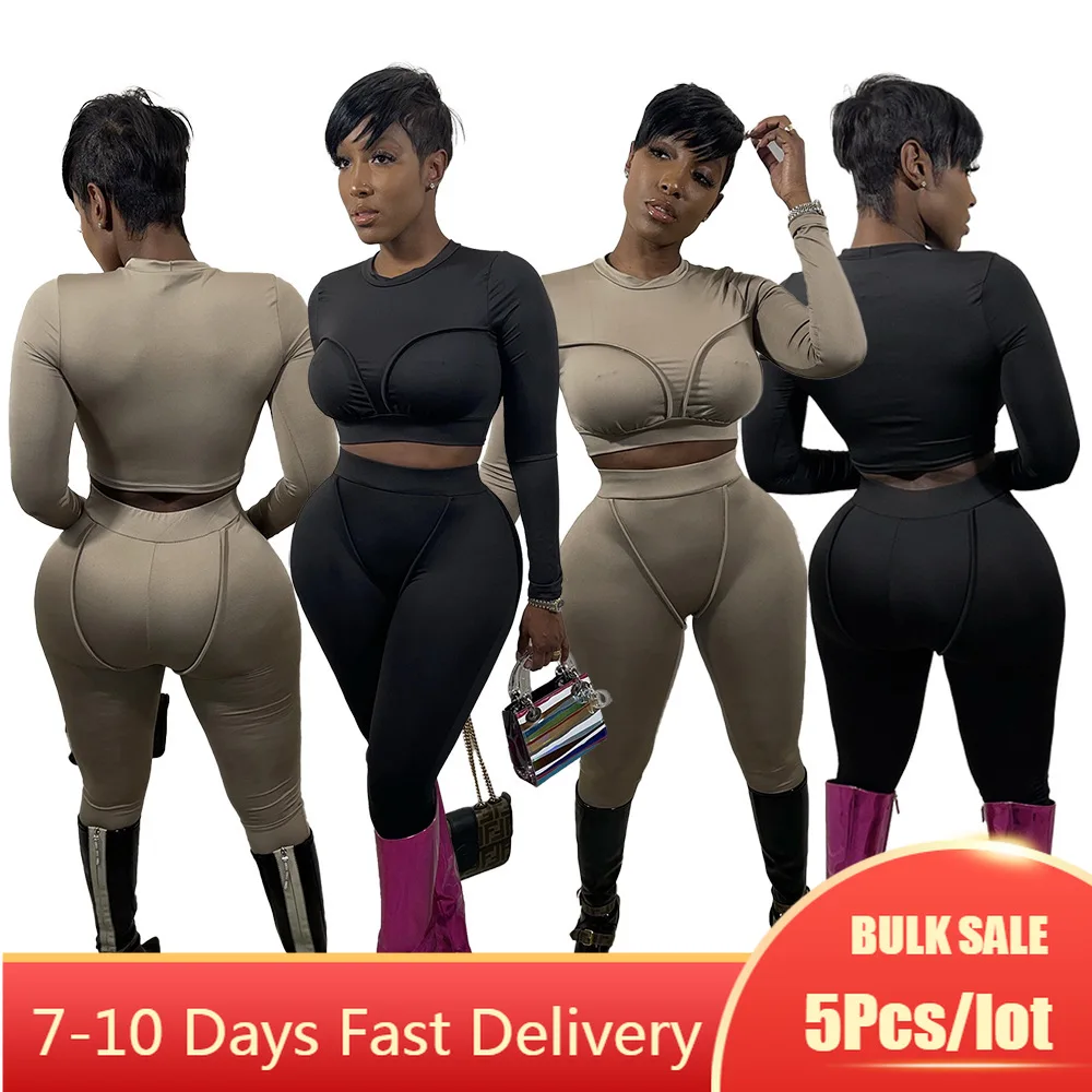 5PCS Bulk Item Wholesale Lots Fall Winter Women Two Piece Set Solid Long Sleeve Tops Sporty Pants Sweatsuits Women Matching Sets
5PCS Bulk Item Wholesale Lots Fall Winter Women Two Piece Set Solid Long Sleeve Tops Sporty Pants Sweatsuits Women Matching Sets