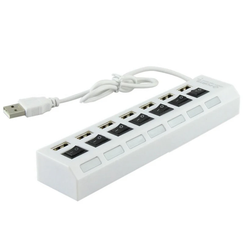 7 портовый концентратор с питанием от USB 2 0 высокоскоростной разветвитель 480
