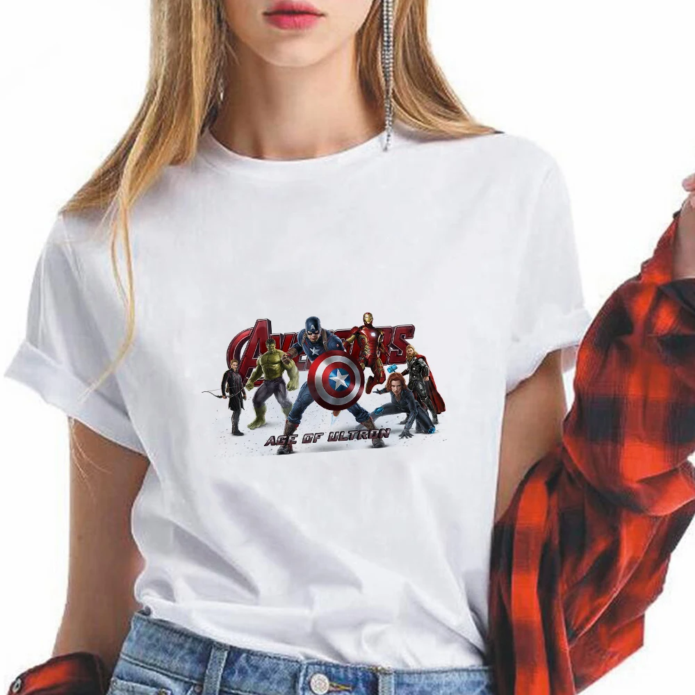 Marvel Superhero T-shirt Womens Avengers Assemble Printed Hipster Cool Unisex Clothes Usa Streetwear Y2k Tops Female Tee shirt
Marvel Superhero T-shirt Womens Avengers Assemble Printed Hipster Cool Unisex Clothes Usa Streetwear Y2k Tops Female Tee shirt
