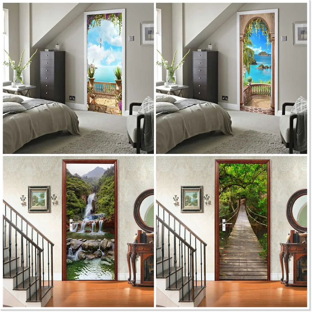Forest Balcony Scenery Bedroom Door Decoration Sticker PVC Waterproof Peel & Stick Mural Living Room Corridor Adesivi Per Porte
Forest Balcony Scenery Bedroom Door Decoration Sticker PVC Waterproof Peel & Stick Mural Living Room Corridor Adesivi Per Porte