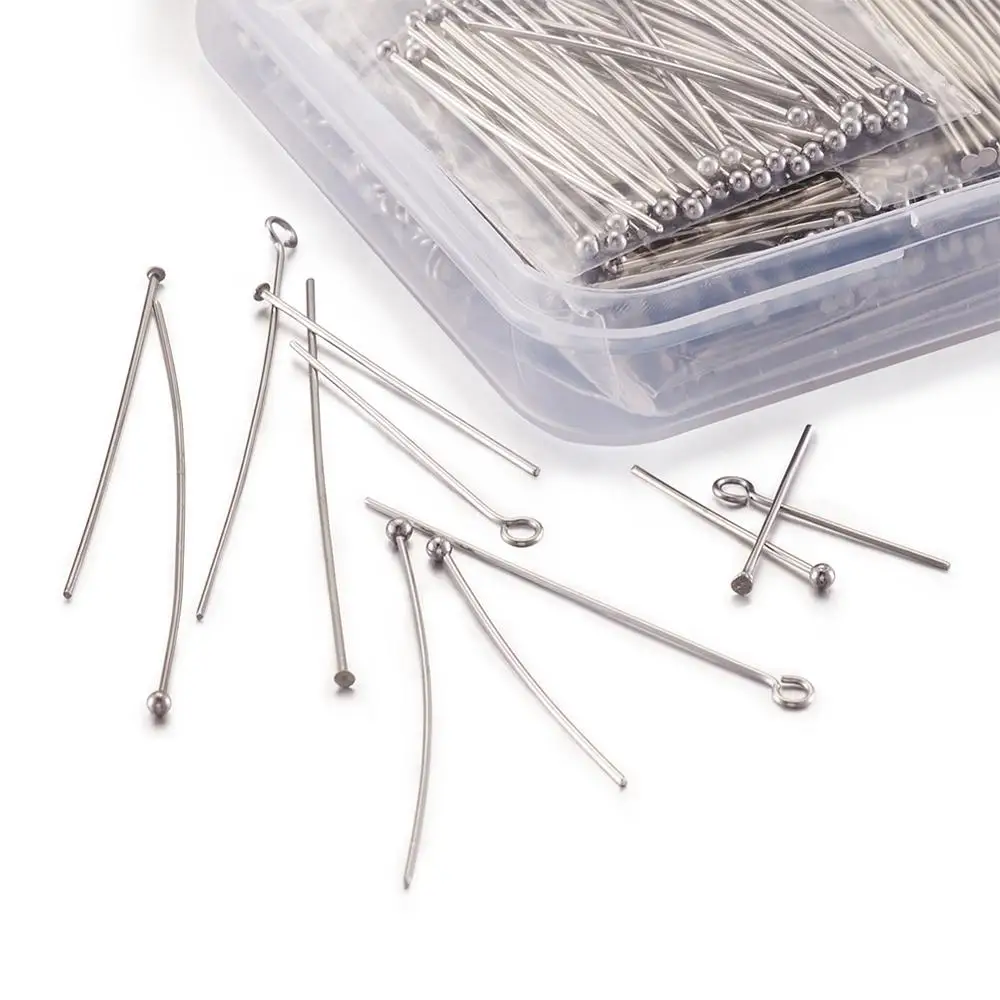 720pcs/Set Stainless Steel Ball Head Pins Eye Pins Jewelry Findings For Beading DIY Earring Jewelry Making Accessories Supplies 
720pcs/Set Stainless Steel Ball Head Pins Eye Pins Jewelry Findings For Beading DIY Earring Jewelry Making Accessories Supplies