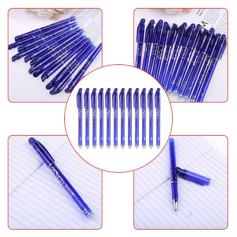 12 pcs Luxury Erasable 0.5mm Gel Pen Blue ink Slim Ballpoint Writing Tool Supply
12 pcs Luxury Erasable 0.5mm Gel Pen Blue ink Slim Ballpoint Writing Tool Supply