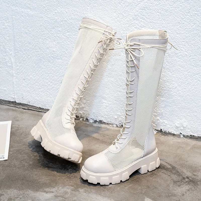 Hollow Mesh Boots Women 2021 Spring And Summer New Fashion Wild Martin Boots Comfortable And Breathable Thick-Soled High Boots
Hollow Mesh Boots Women 2021 Spring And Summer New Fashion Wild Martin Boots Comfortable And Breathable Thick-Soled High Boots