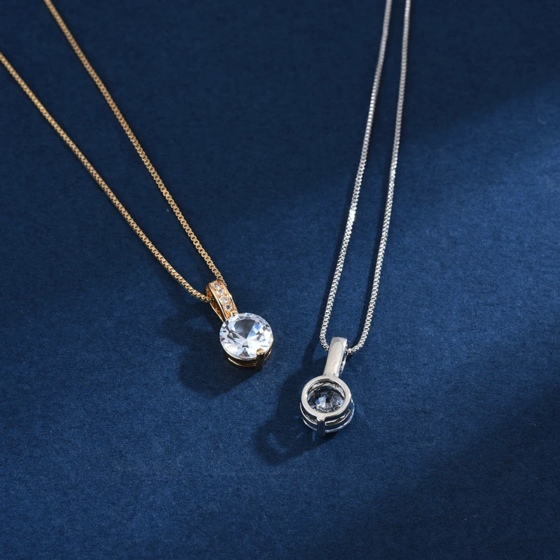 925 Sterling Silver Simple Round Zircon Necklace Shiny Exquisite Pendant Birthday Gift Fashion Jewelry For Girls NK068
925 Sterling Silver Simple Round Zircon Necklace Shiny Exquisite Pendant Birthday Gift Fashion Jewelry For Girls NK068